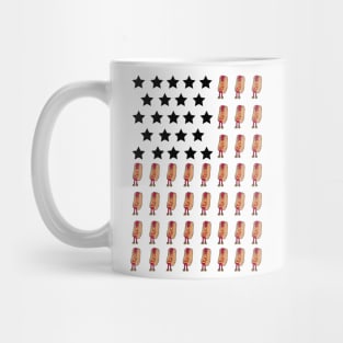 Weathered Resilience: Distressed Stars and Stripes Mug